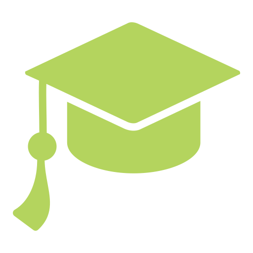 graduation | Rejuvena Cosmetic Green graduation cap icon symbolizing education and learning