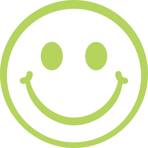 smile 1 | Rejuvena Cosmetic Green circular smiley face icon expressing happiness, lime color